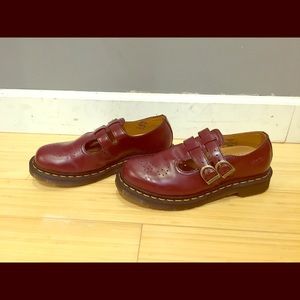 Dr Martens Burgundy Mary Janes